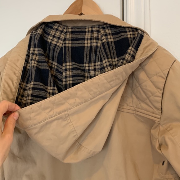 Alice + Olivia tan jacket with flannel lining - Picture 5 of 5